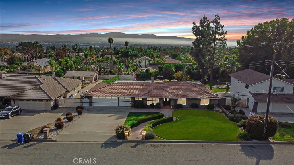 8317 La Senda Road Rancho Cucamonga, CA 91701 - Photo 2 of 75 an aerial view of a house with garden space and street view