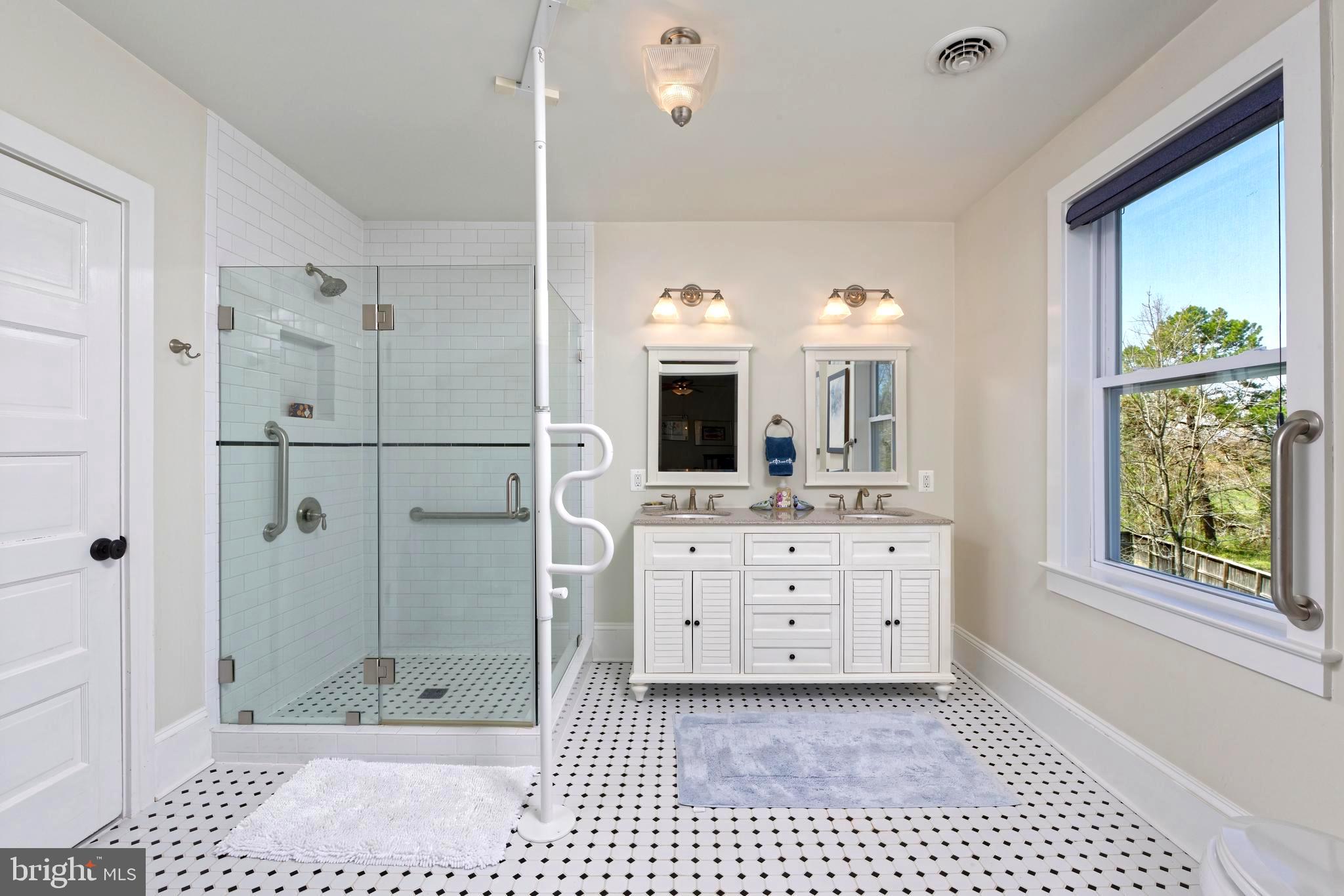 4048 Rectortown Road Marshall, VA 20115 - Photo 25 of 52 a bathroom with a shower sink and mirror
