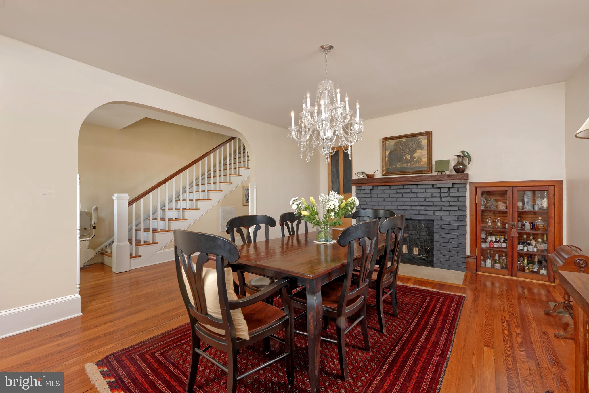 4048 Rectortown Road Marshall, VA 20115 - Photo 7 of 52 a view of a dining room with furniture wooden floor and chandelier
