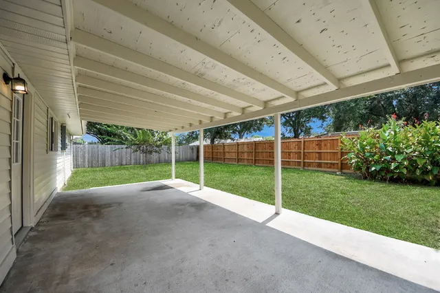 a view of a yard with porch