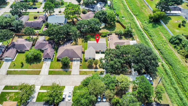 a aerial view of multiple house