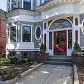 a front view of a house