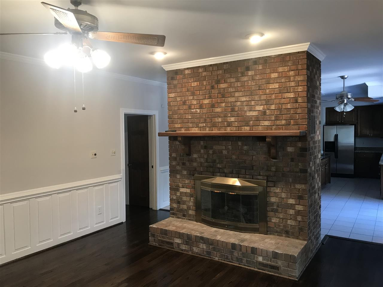 1205 Little Creek Road Durham, NC 27713 - Photo 4 of 22 Family room off kitchen with gas log fireplace Den/Family/Great Room