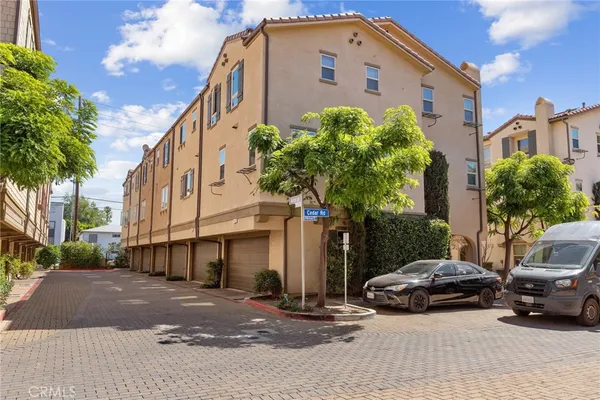 a car parked in front of a building