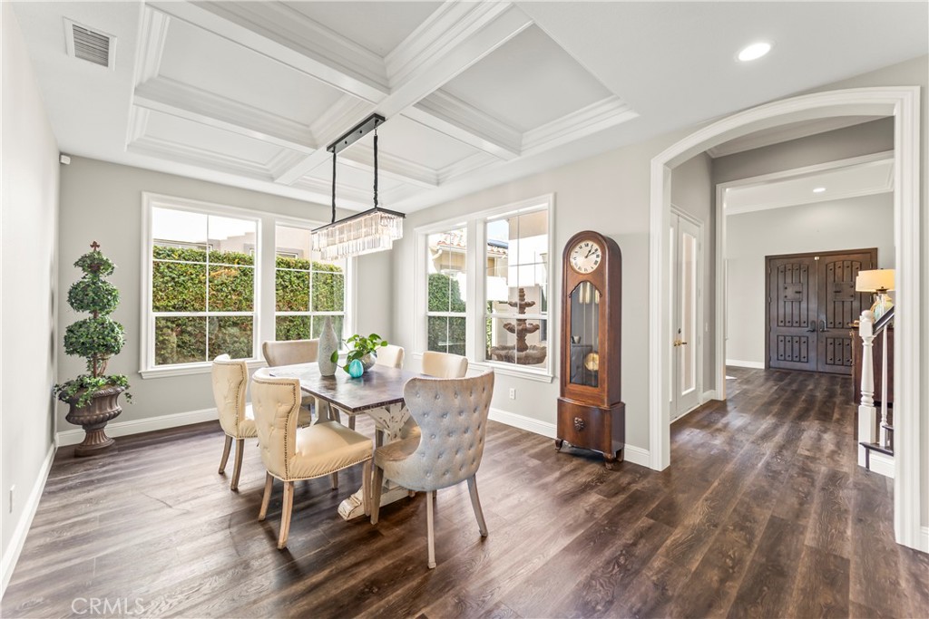 51 Rolling Ridge Rancho Santa Margarita, CA 92688 - Photo 10 of 61 a view of a dining room with furniture window and wooden floor
