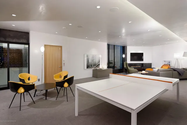 a view of dining room and chairs
