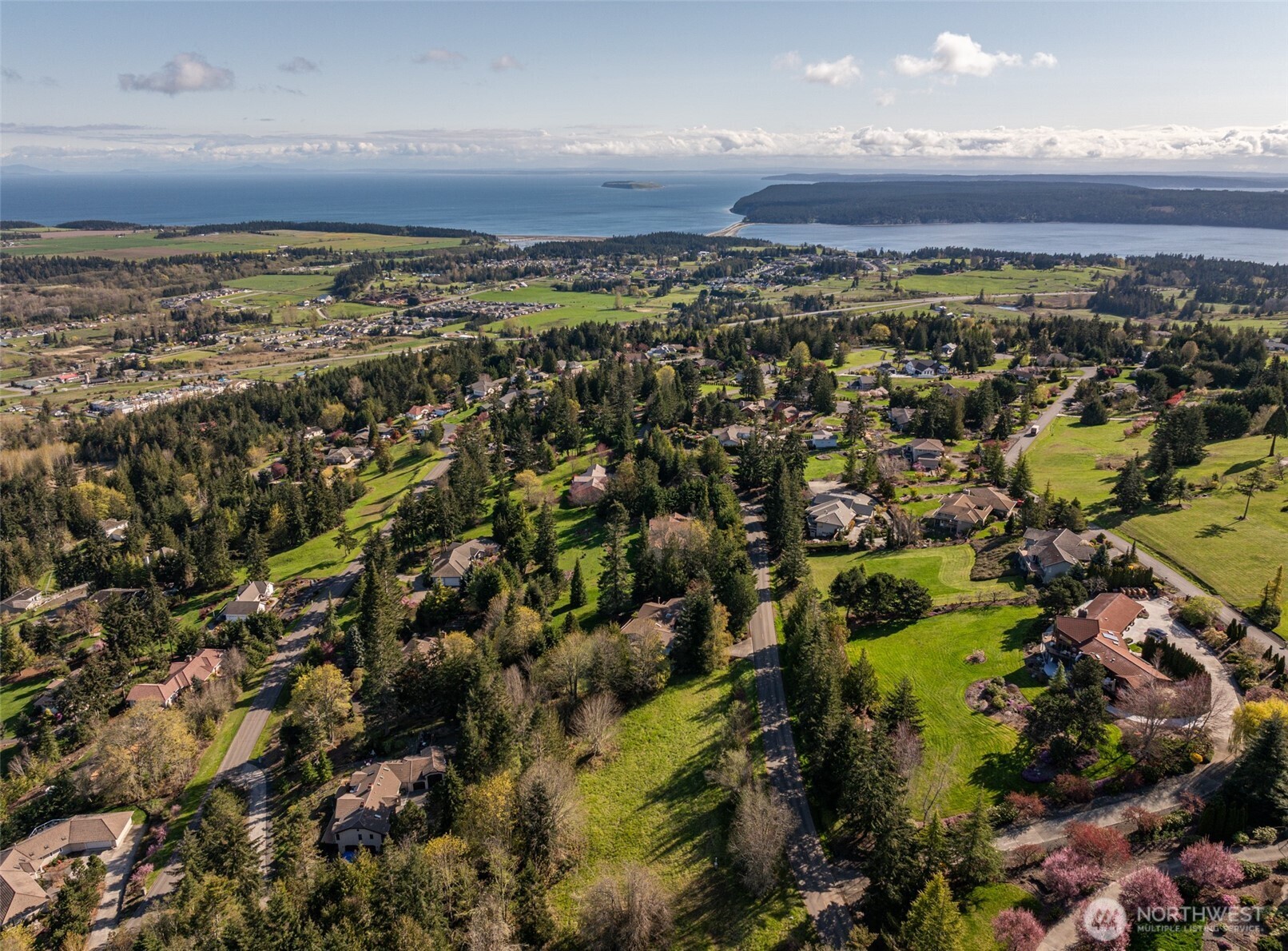 999 Ravens Ridge Road Sequim, WA 98382 - Photo 38 of 40 an aerial view of a and mountain