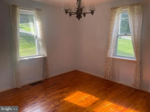 an empty room with a window