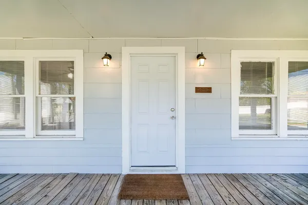 a view of front door