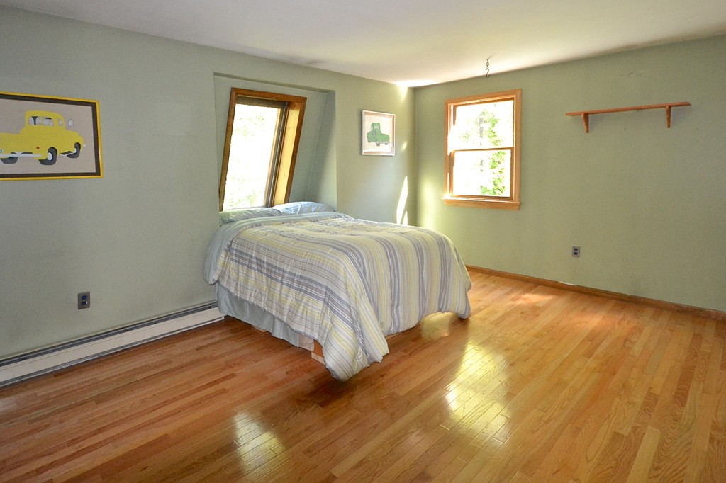 19 Bishop Road Rochester, MA 02770 - Photo 11 of 21 a bedroom with a bed and wooden floor