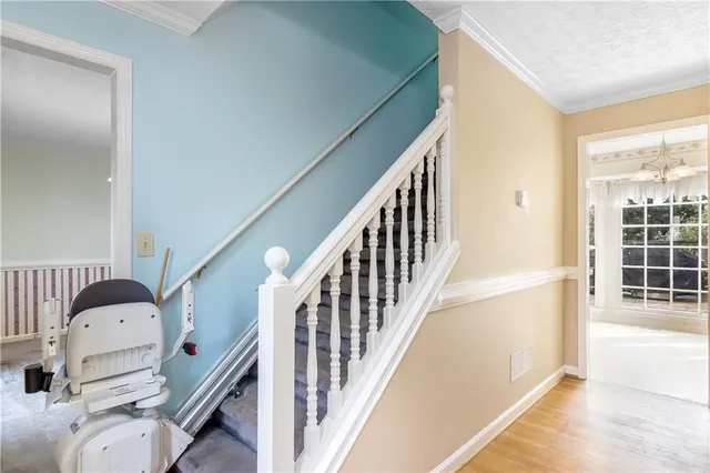 workspace with wooden floor and windows