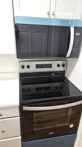 a close view of washer and dryer