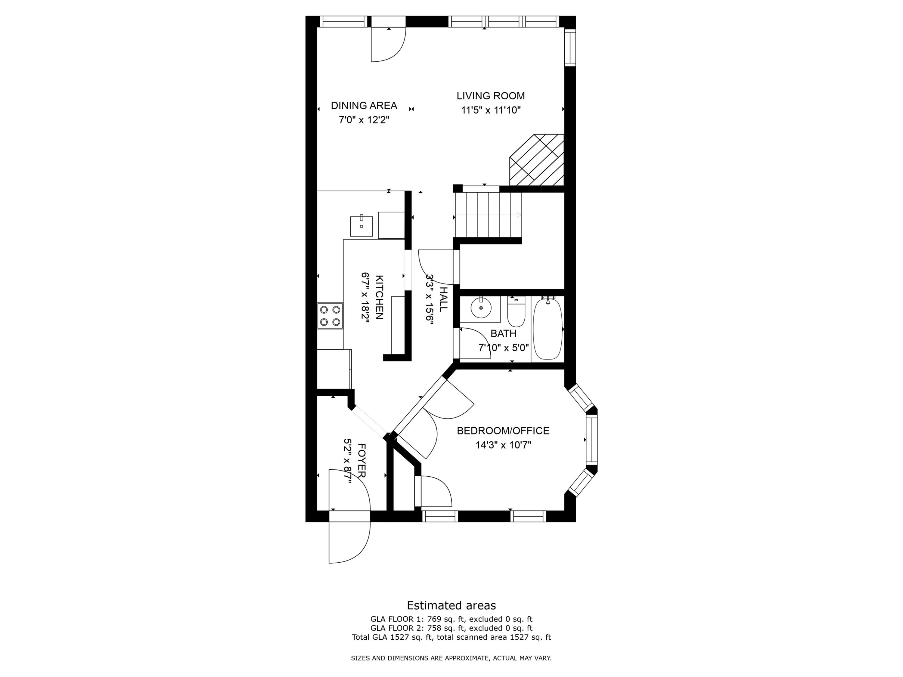 1825 Saluda Court Raleigh, NC 27608 - Photo 4 of 32 1st Floor Layout