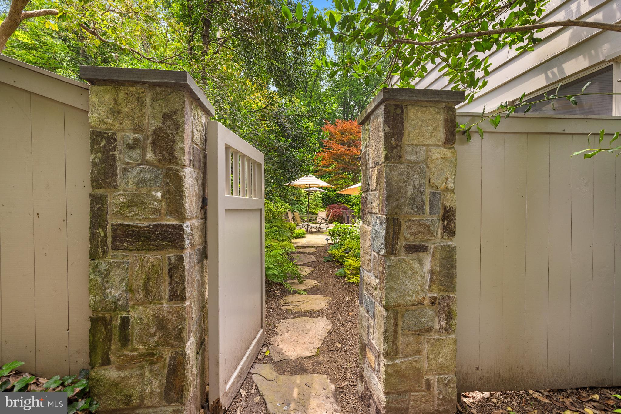 5060 Overlook Road Northwest Washington, DC 20016 - Photo 3 of 12 Private Rear Yard Entry