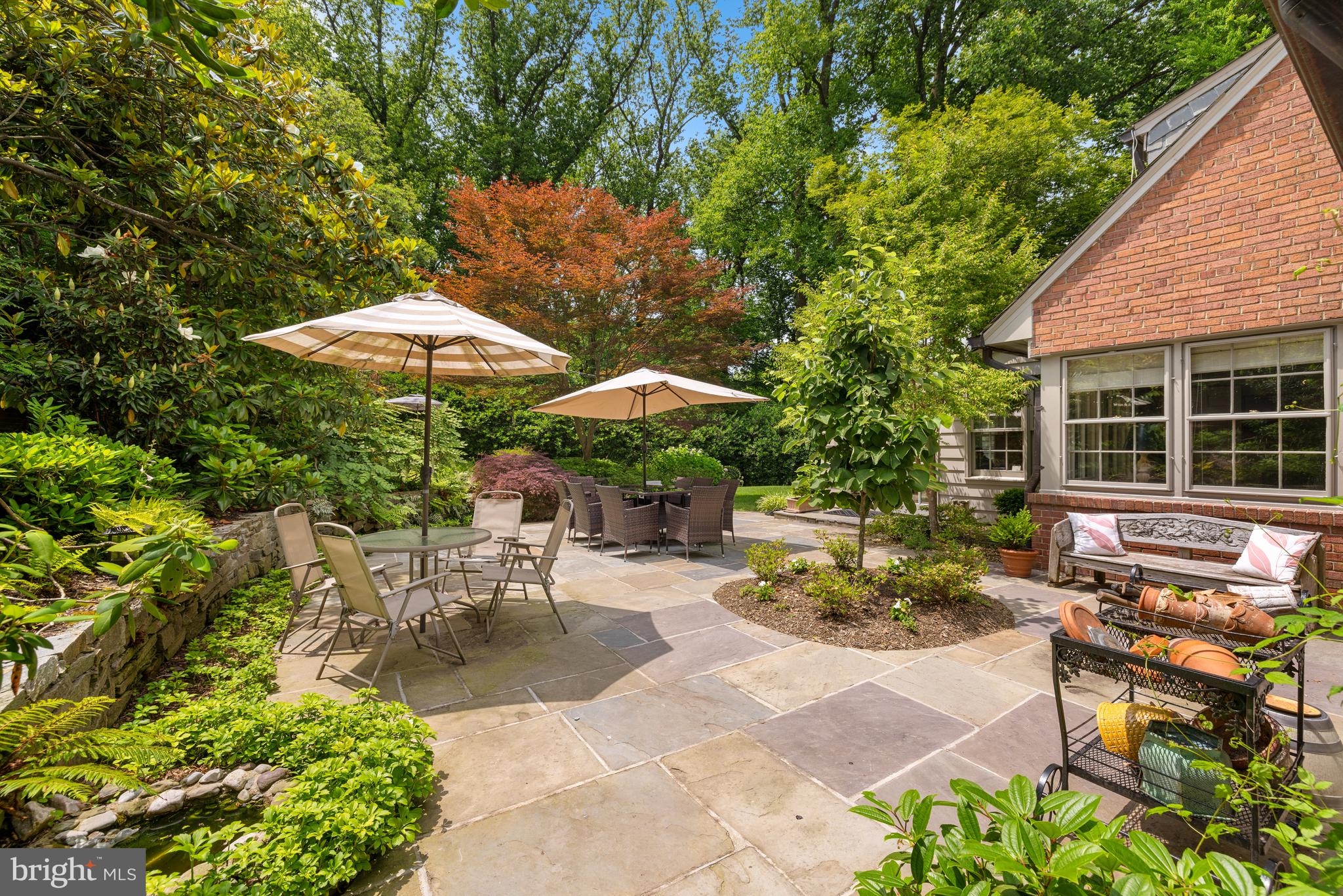 5060 Overlook Road Northwest Washington, DC 20016 - Photo 8 of 12 Expansive Flagstone Patio