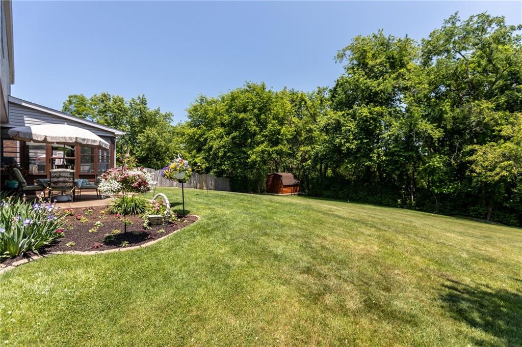 136 Lakeview Drive McKees Rocks, PA 15136 - Photo 15 of 24 a view of a backyard with potted plants and large trees