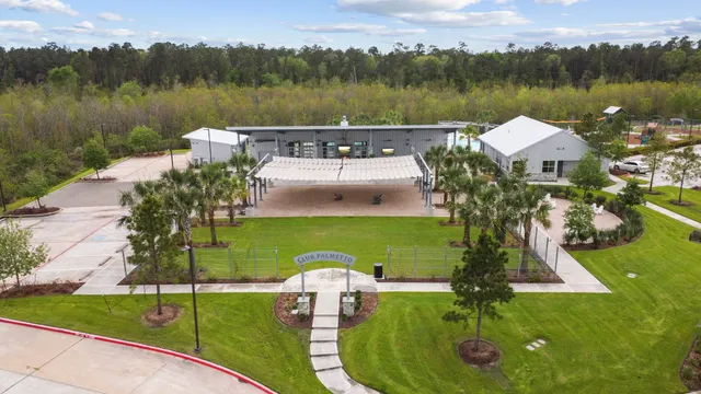 a view of a lake from a garden