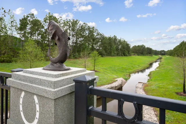 a view of a garden from a balcony