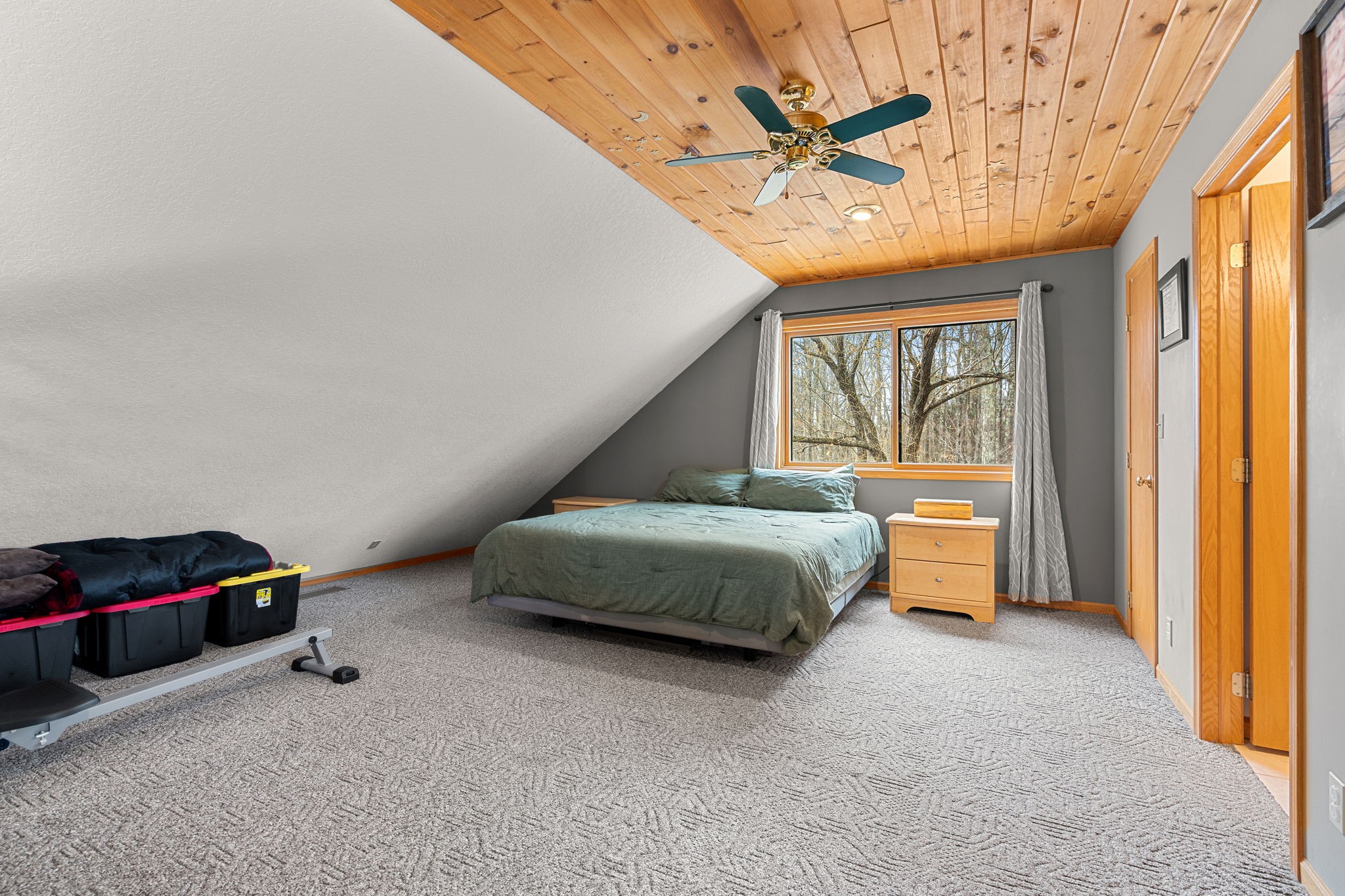 1388 West Town Hall Road Springbrook, WI 54875 - Photo 23 of 55 Master bedroom suite in the loft area, walk-in closet, 3/4 bath and sitting area.