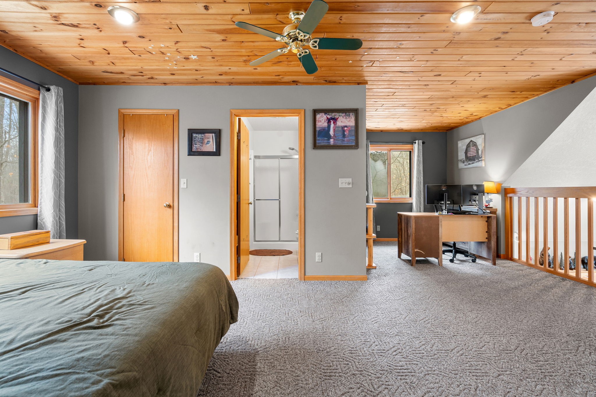 1388 West Town Hall Road Springbrook, WI 54875 - Photo 24 of 55 Bedroom has flexible space to used how you wish.