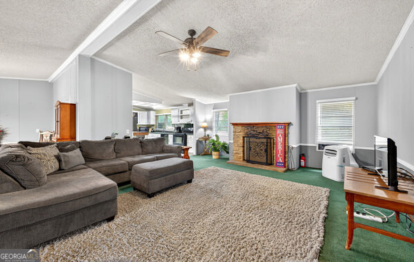 1090 South Hampton Road Hampton, GA 30228 - Photo 5 of 21 a living room with furniture and a fireplace