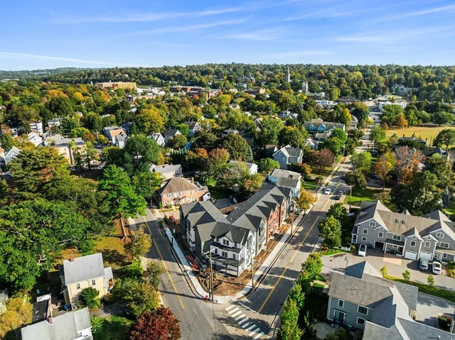 an aerial view of multiple house