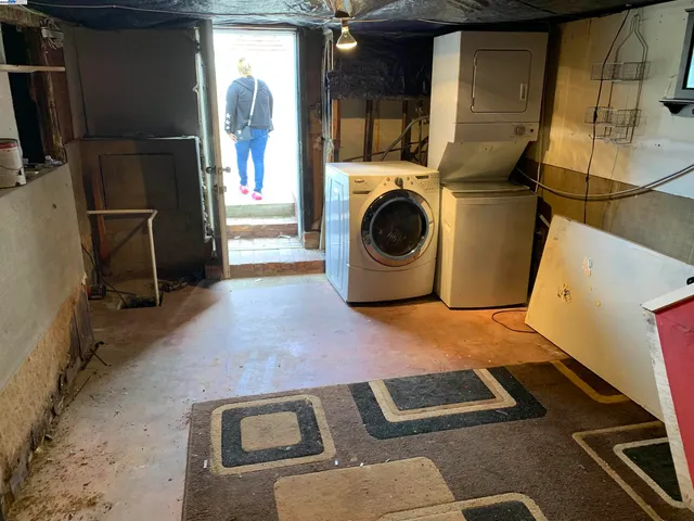 a room with gym equipment