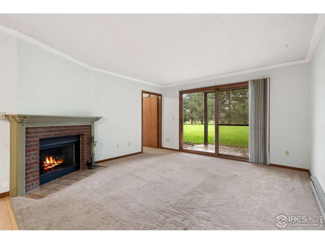 1213 West Swallow Road, Unit 213 Fort Collins, CO 80526 - Photo 5 of 24 a view of an empty room with a fireplace and a window