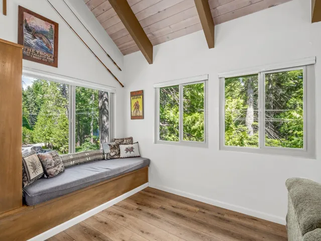a view of a forest from a window