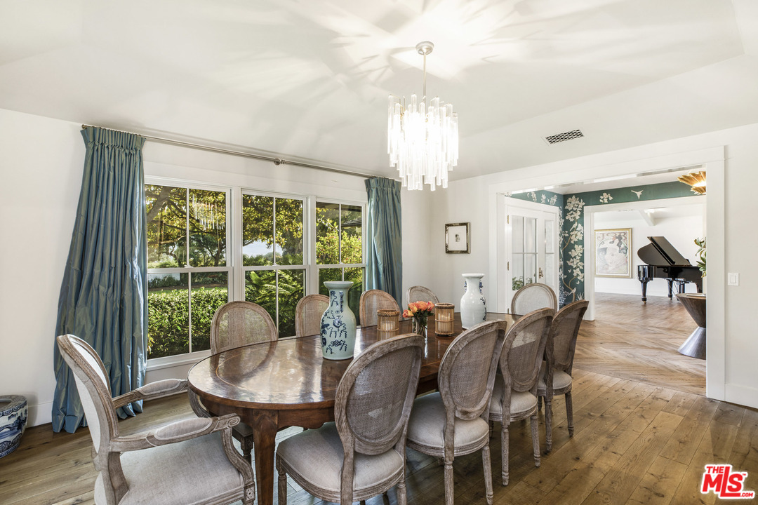 4646 Via Roblada Santa Barbara, CA 93110 - Photo 10 of 36 a view of a dining room with furniture window and outside view