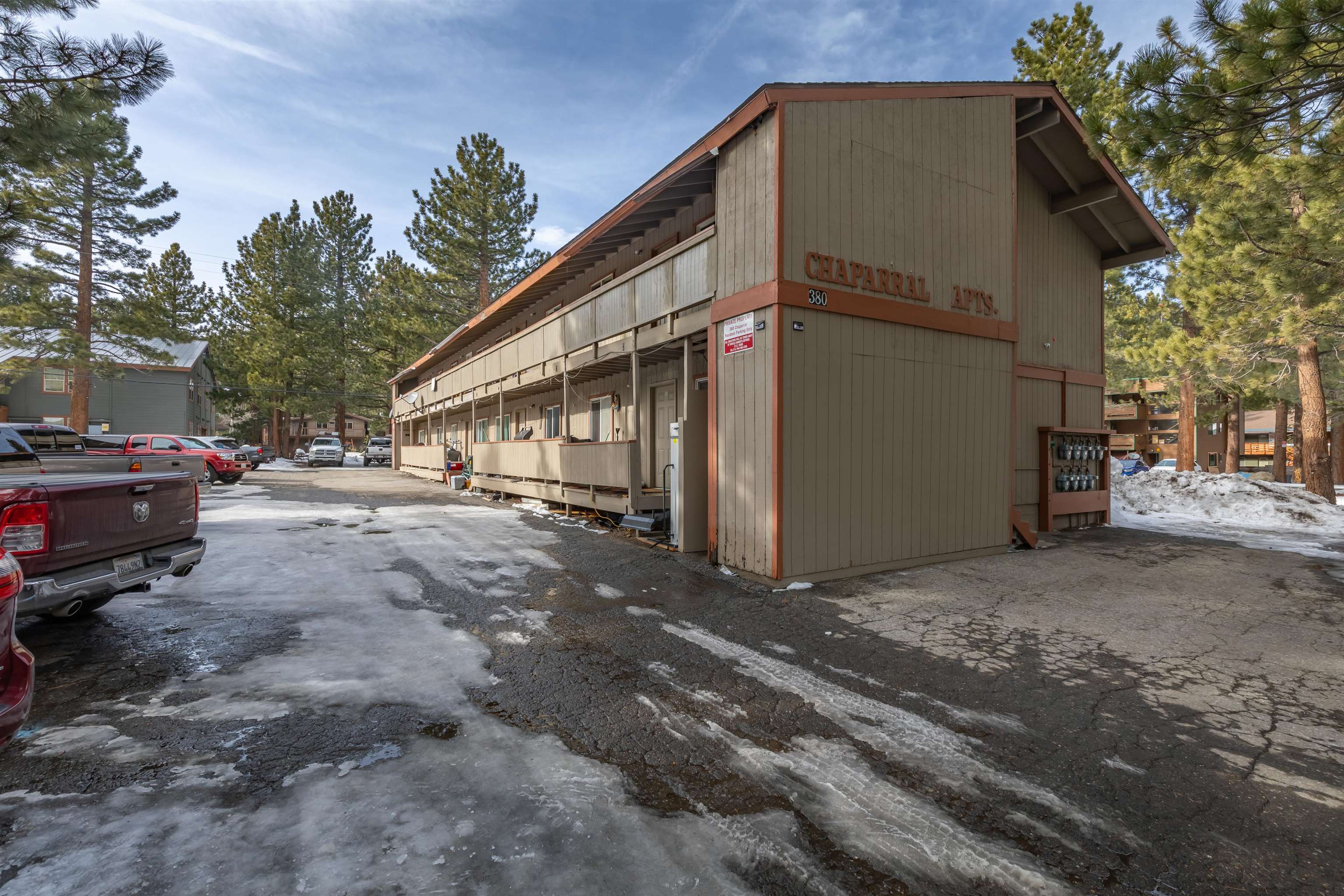 380 Chaparral Road Mammoth Lakes, CA 93546 - Photo 1 of 11 a view of a street with cars