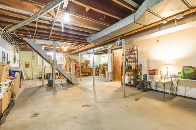 a view of a porch with seating space