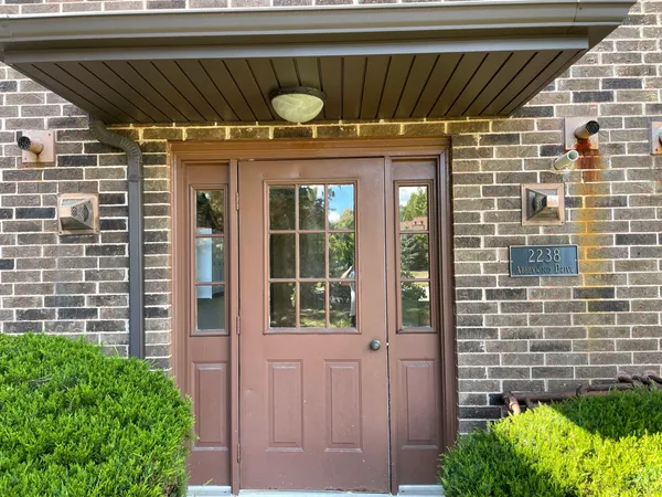 a view of a door of the house