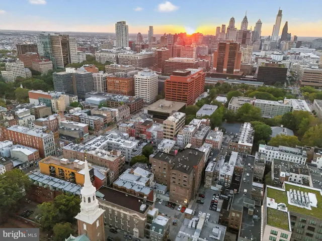 front view of a building with a street