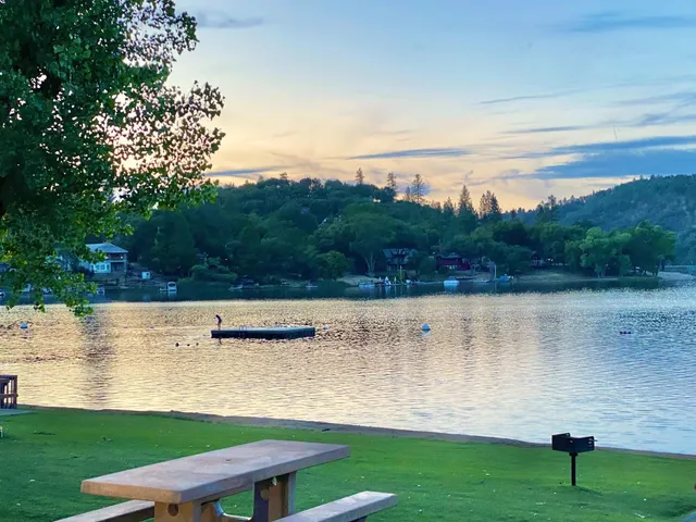 a view of outdoor space with garden and seating area