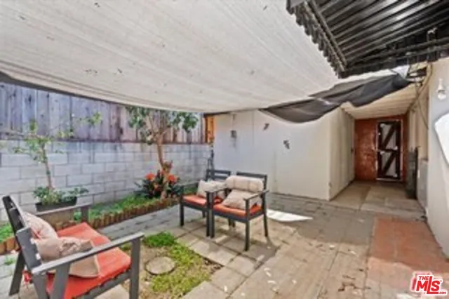 a outdoor space with furniture