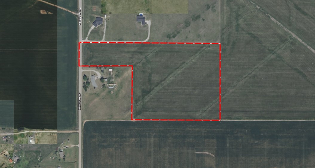 16 North Gregory Road Yukon, OK 73099 - Photo 17 of 34 Property Survey. Aerial view delineating the boundaries of the property