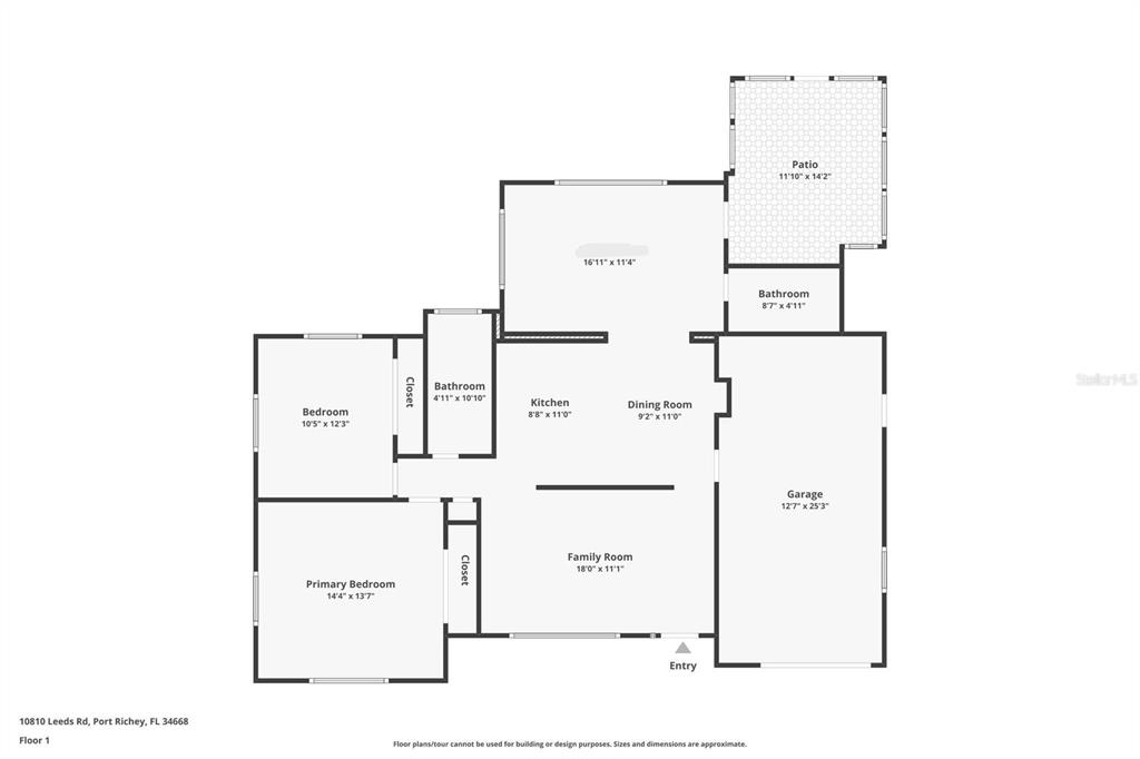 10810 Leeds Road Port Richey, FL 34668 - Photo 29 of 29 FLOORPLAN! Check out room sizes!