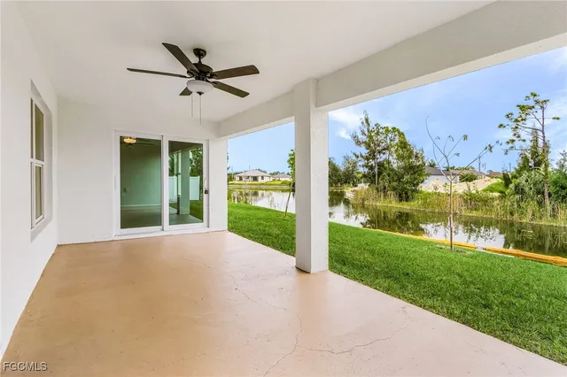 a view of an entryway with garden