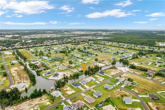 an aerial view of residential building with outdoor space