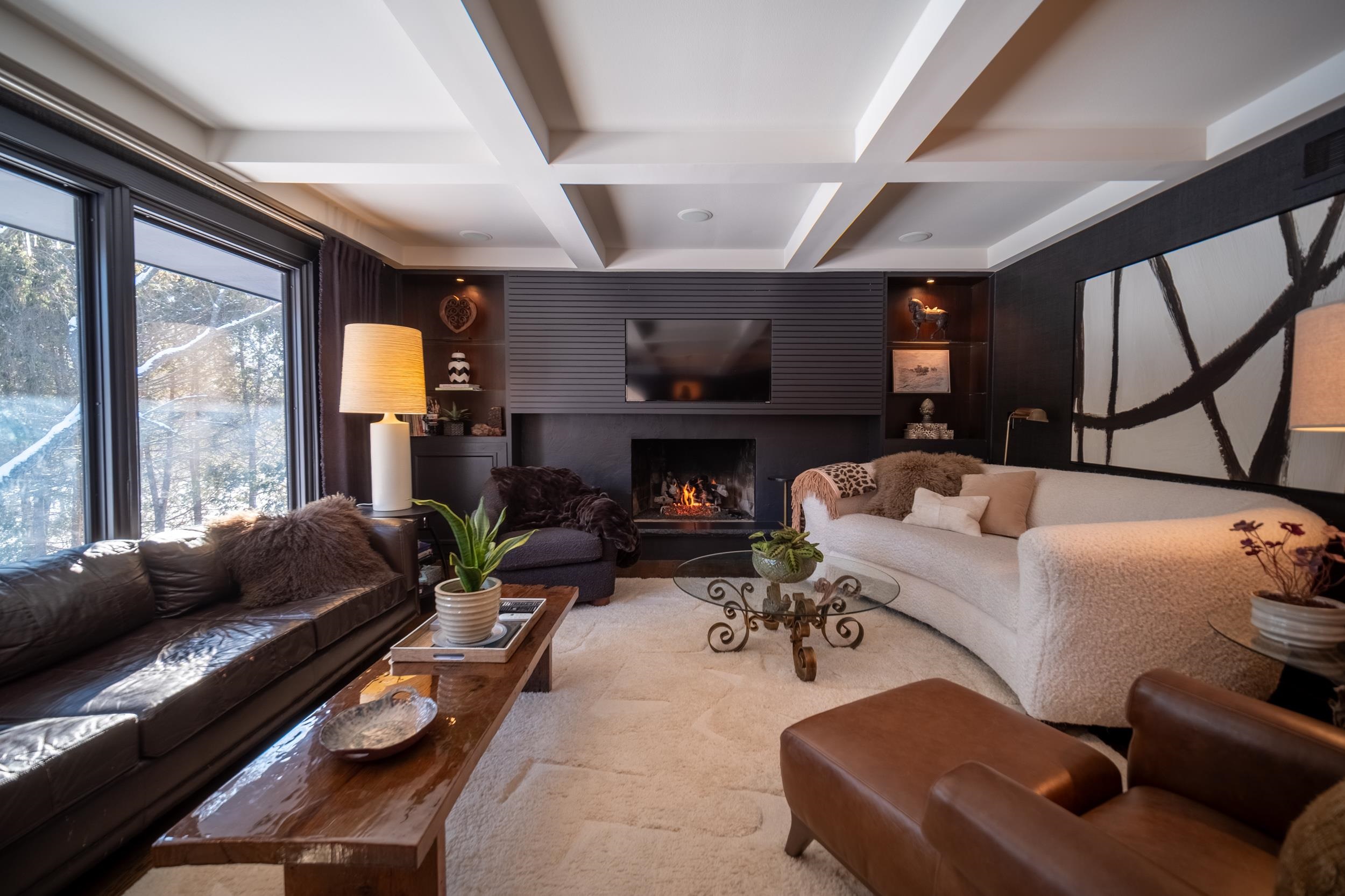 6811 West Gate Road Roscoe, IL 61073 - Photo 17 of 61 a living room with furniture fireplace and a large window