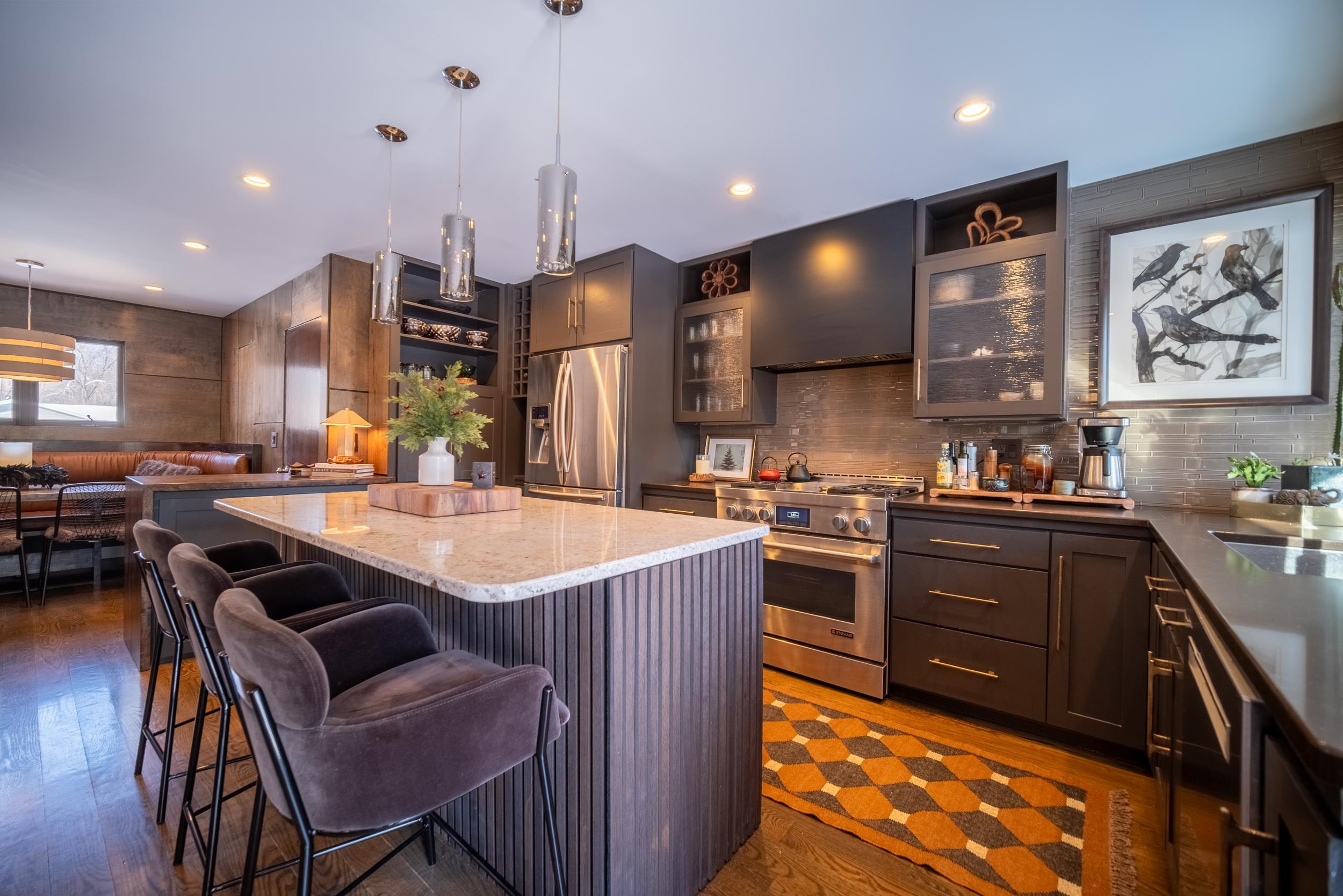 6811 West Gate Road Roscoe, IL 61073 - Photo 7 of 61 a kitchen with stainless steel appliances granite countertop a sink stove and refrigerator