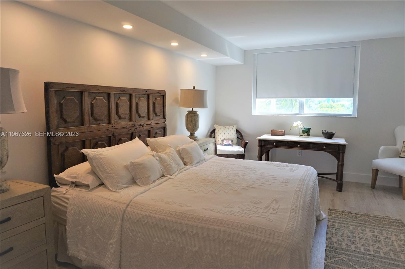210 Seaview Drive, Unit 408 Key Biscayne, FL 33149 - Photo 13 of 34 a bed room with a bed furniture and a window