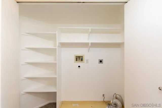 a view of a closet area