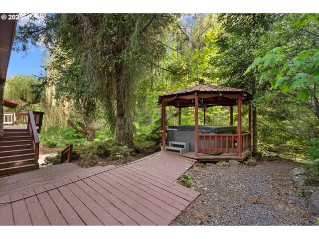 a view of a backyard with a garden