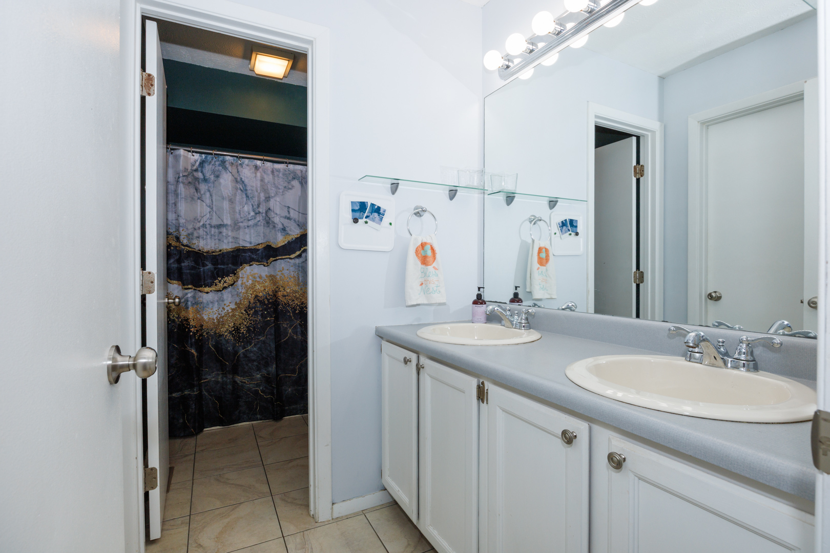 107 Regal Drive Normal, IL 61761 - Photo 17 of 41 a bathroom with a sink double vanity and a shower