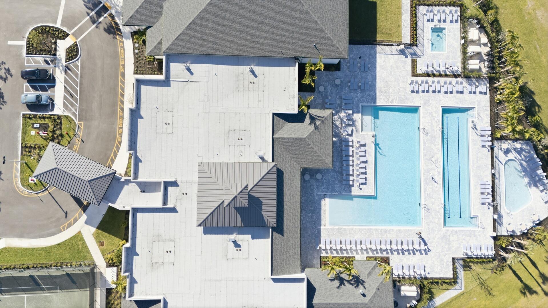 13670 Vía Flora, Unit B Delray Beach, FL 33484 - Photo 33 of 36 an aerial view of a house with outdoor space