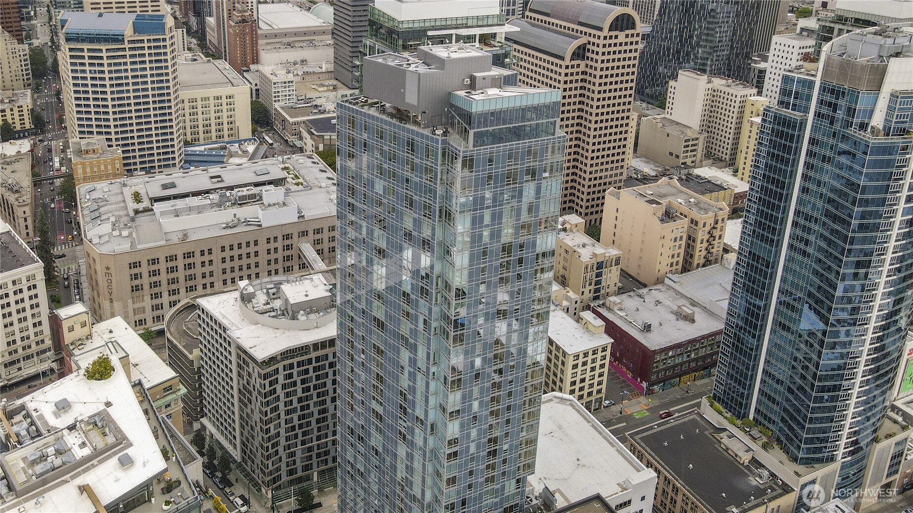 121 Stewart Street, Unit 3504 Seattle, WA 98101 - Photo 28 of 31 an aerial view of a building