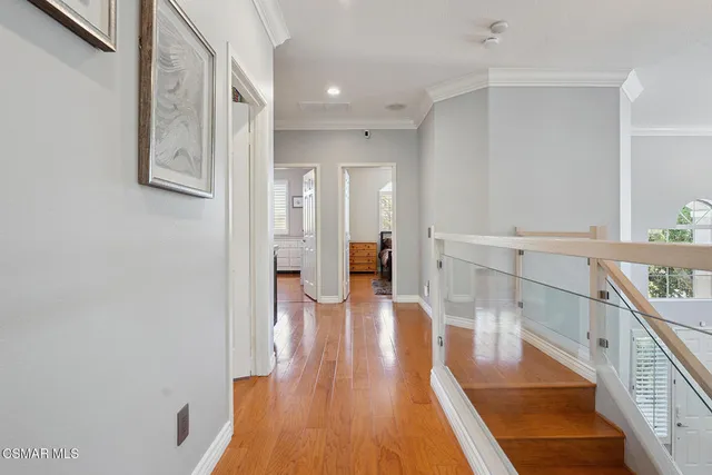 a view of a tennis ground with large trees