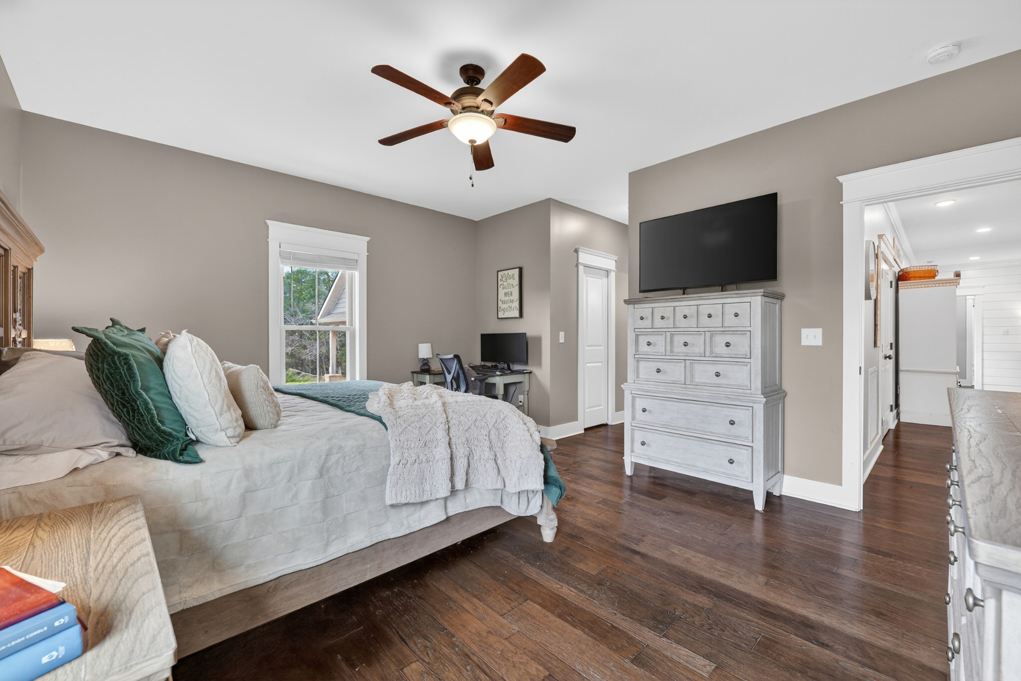 39 Boning Road Fayetteville, TN 37334 - Photo 22 of 43 a bedroom with a bed and a flat screen tv